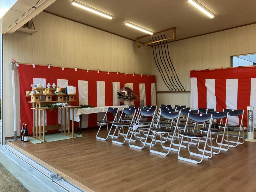 弓道場　竣工式の様子